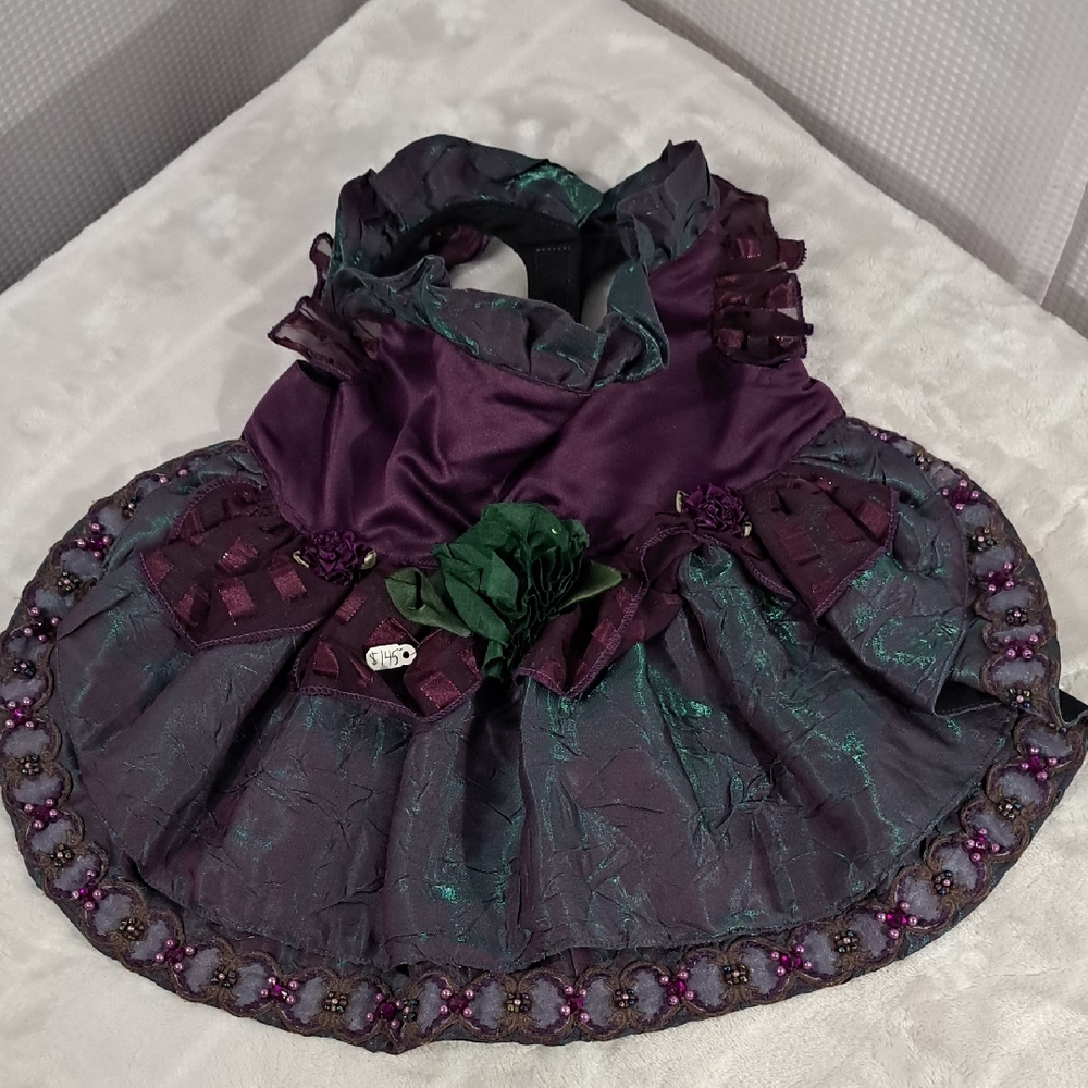 NWT Chic Purple and Green Dog Dress